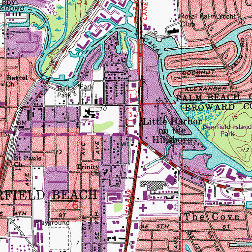 Topographic Map of Palm-Aire Shopping Center, FL