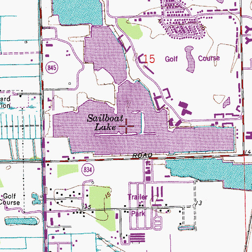 Topographic Map of Venetian Isle Shopping Center, FL
