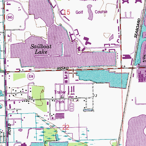 Topographic Map of Shoppers Haven Shopping Center, FL