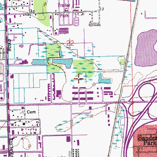 Topographic Map of Sample Plaza, FL