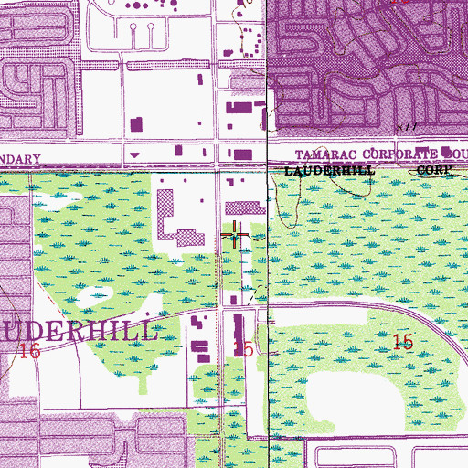 Topographic Map of C and U Shopping Center, FL