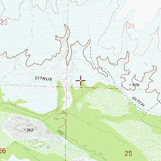 Topographic Map of Citrus Ditch, AZ