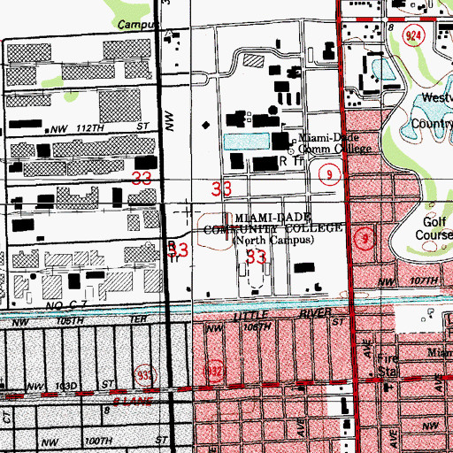 Topographic Map of El Centro Commercial Cubano Shopping Center, FL