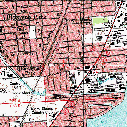 Topographic Map of 27th Avenue Farmers Market, FL