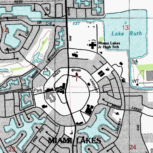 Topographic Map of North Star Shopping Plaza, FL