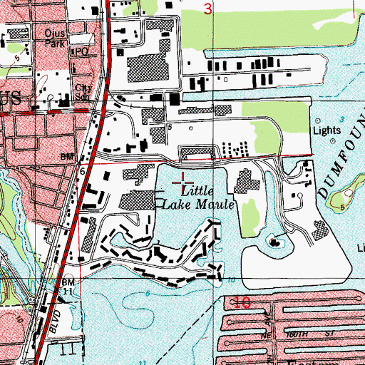 Topographic Map of Causeway Square, FL
