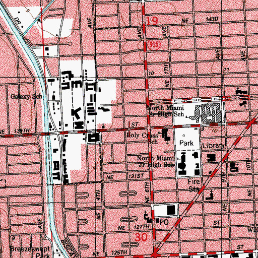 Topographic Map of Norwood Shopping Center West, FL