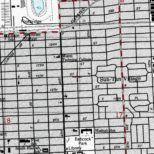 Topographic Map of Country Club Plaza, FL
