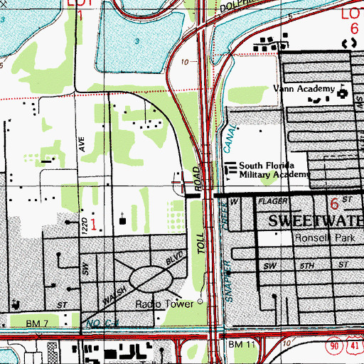 Topographic Map of University Lakes Shopping Center, FL