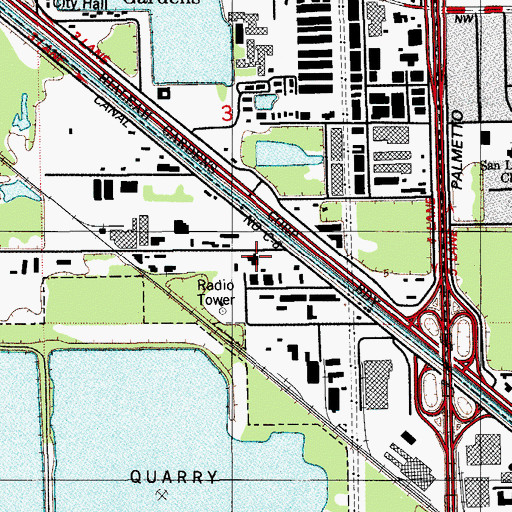 Topographic Map of Hialeah Drive Shopping Center, FL