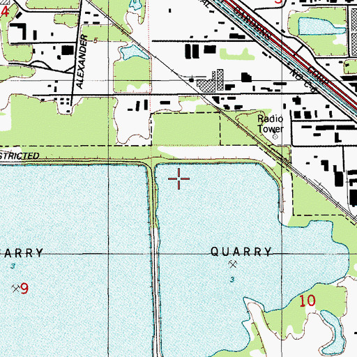 Topographic Map of Flamingo Plaza, FL