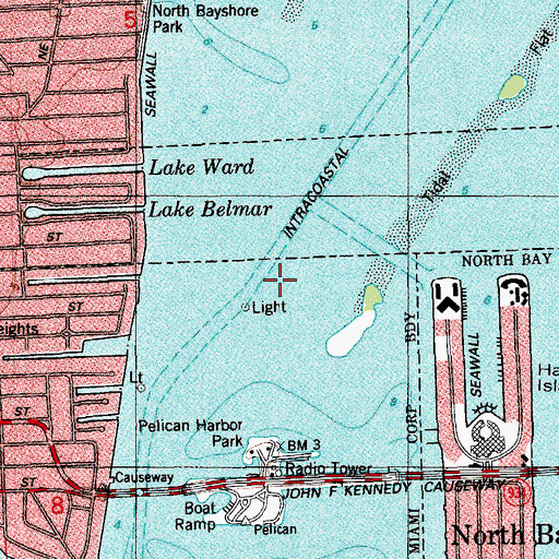 Topographic Map of Lincoln Park Shopping Center, FL