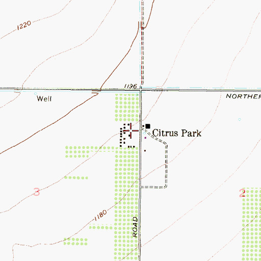 Topographic Map of Citrus Park, AZ