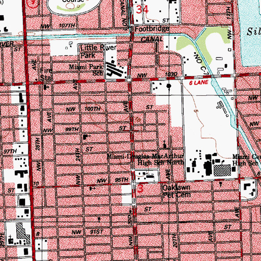 Topographic Map of Plaza of the Americas, FL