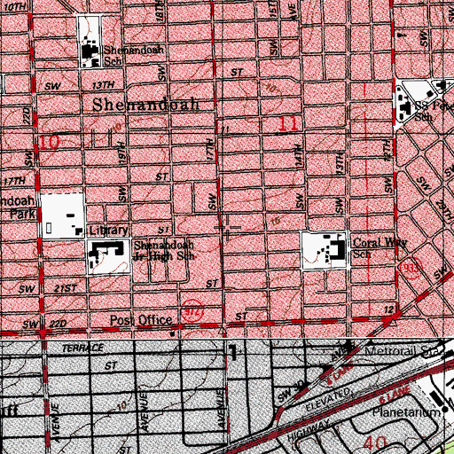 Topographic Map of Northside Shopping Center, FL