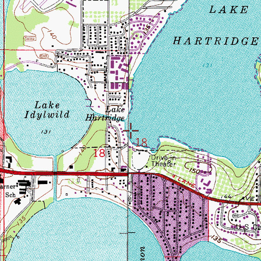 Topographic Map of Plaza at the Gardens, FL