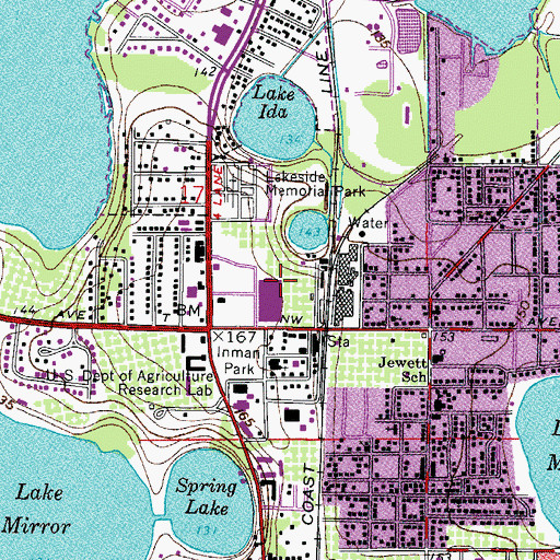 Topographic Map of Village Square, FL