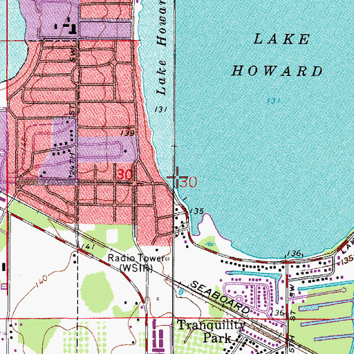 Topographic Map of Cypress Row Plaza, FL