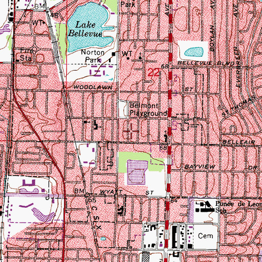 Topographic Map of Marshalls Home Depot Shopping Center, FL