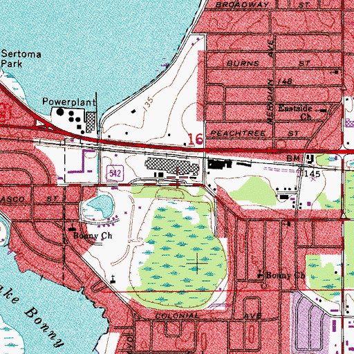 Topographic Map of Northside Plaza, FL