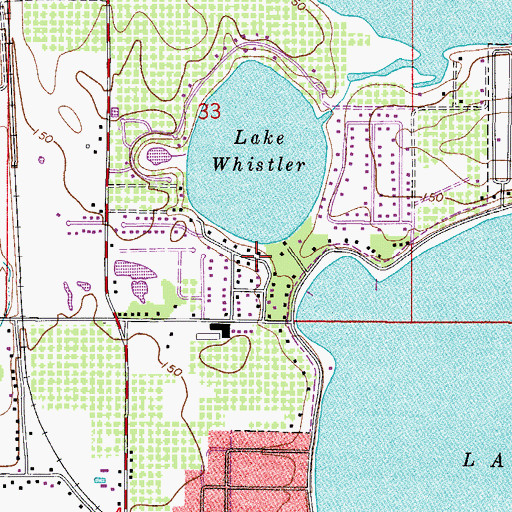 Topographic Map of Havendale Plaza Shopping Center, FL