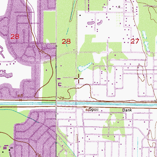 Topographic Map of Country Club Plaza, FL