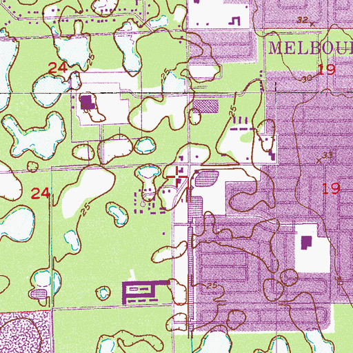 Topographic Map of Park Plaza, FL