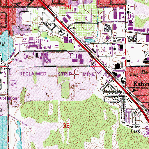 Topographic Map of Wabash Shopping Center, FL