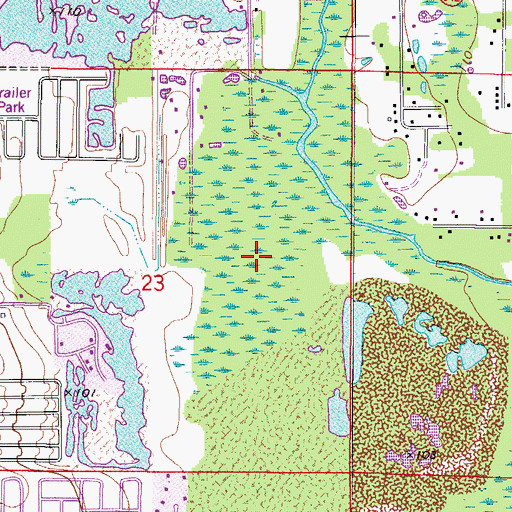 Topographic Map of Southgate Shopping Center, FL