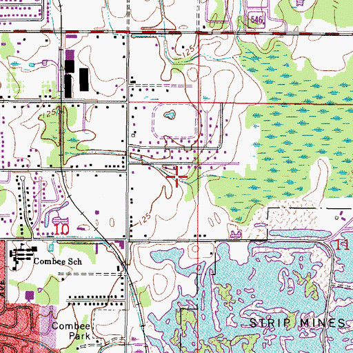 Topographic Map of Grove Park Shopping Center, FL