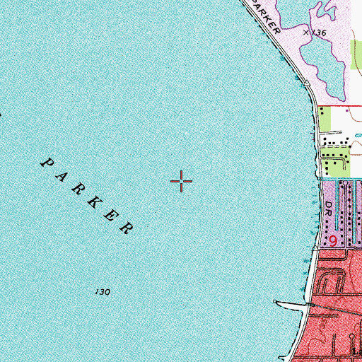 Topographic Map of Eastside Village Shopping Center, FL