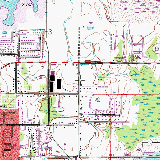 Topographic Map of Dixieland Mini-Mall, FL