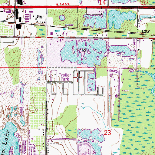 Topographic Map of Edgewood Plaza, FL