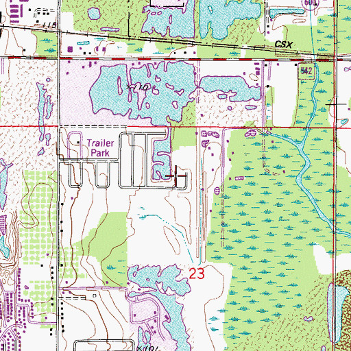 Topographic Map of Bakery Village Shopping Center, FL