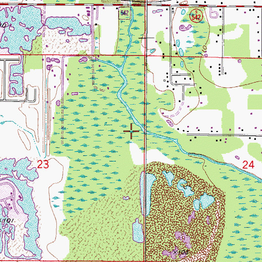 Topographic Map of Imperial Mall, FL