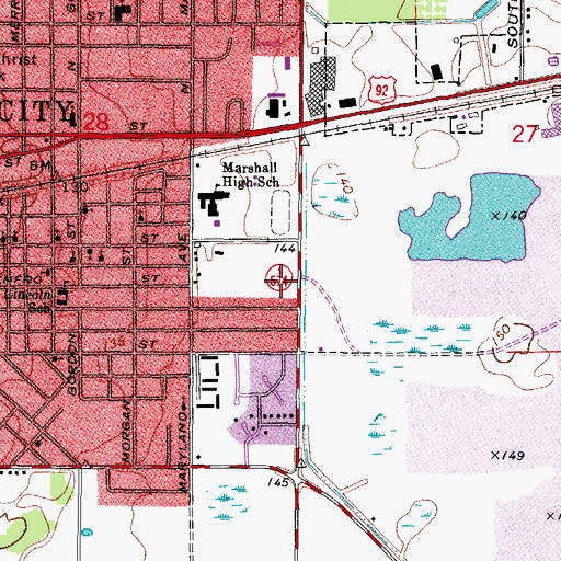 Topographic Map of Felton Park Road Plaza, FL