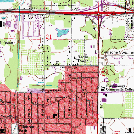 Topographic Map of Walker Plaza, FL