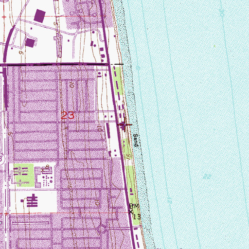 Topographic Map of South Patrick Shopping Center, FL
