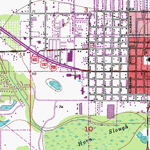 Topographic Map of Westgate Square, FL