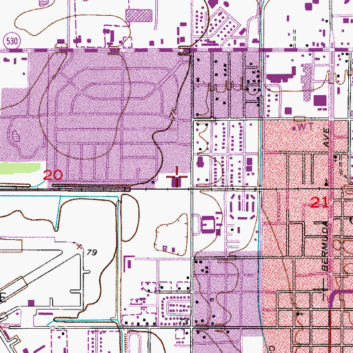 Topographic Map of American Plaza, FL