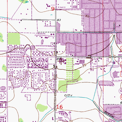 Topographic Map of Town Corral Shopping Center, FL
