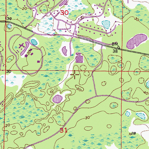 Topographic Map of Village Oaks Shopping Center, FL