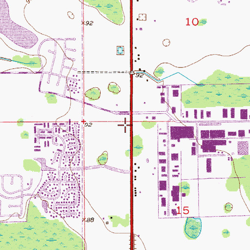 Topographic Map of Mercado Shopping Center, FL