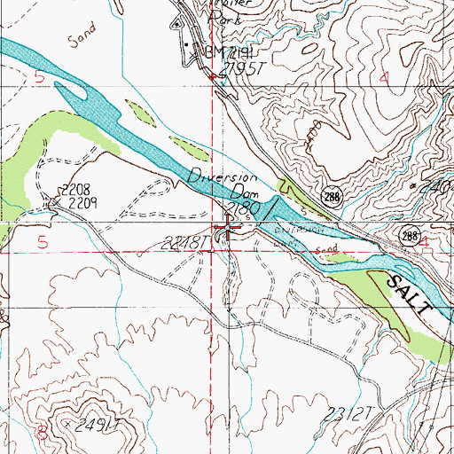 Topographic Map of H-Z Wash, AZ