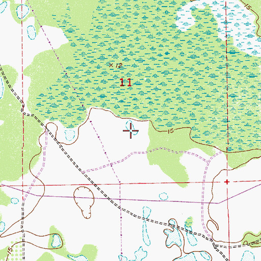 Topographic Map of Sand Point Village Shopping Center, FL