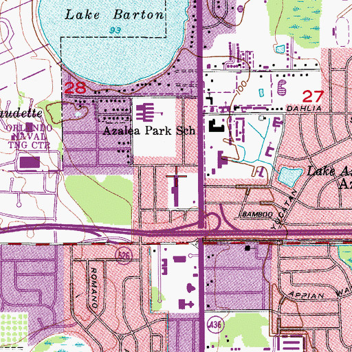 Topographic Map of Fairway Shopping Center, FL