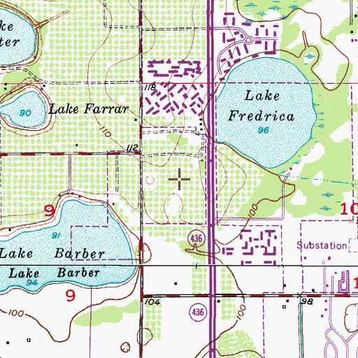 Topographic Map of Fern Park Shopping Center, FL
