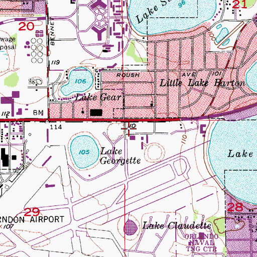 Topographic Map of East Plaza Shopping Center, FL