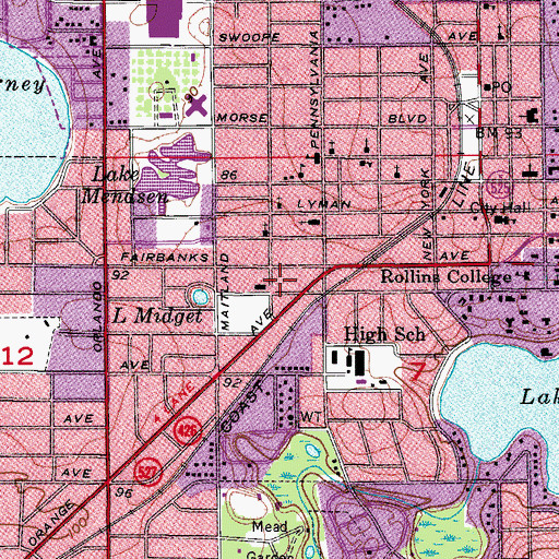 Topographic Map of The Marketplace, FL