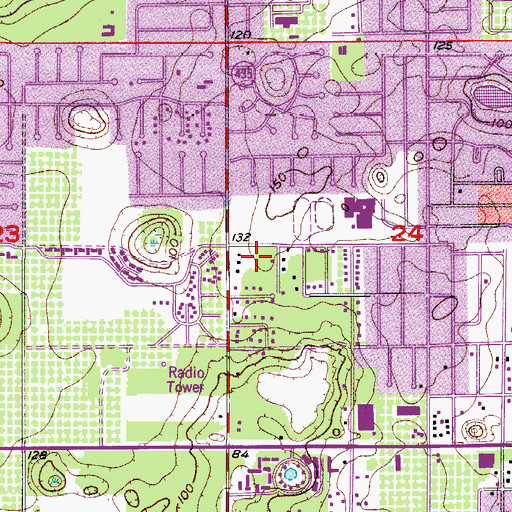 Topographic Map of Lake Barton Shopping Center, FL